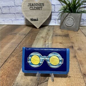 Brighton Leather Eyeglass Sunglasses Case Pouch Multicolor